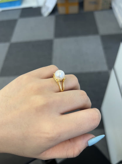 JUDITH Classic Pearl Ring 18K Gold Plated