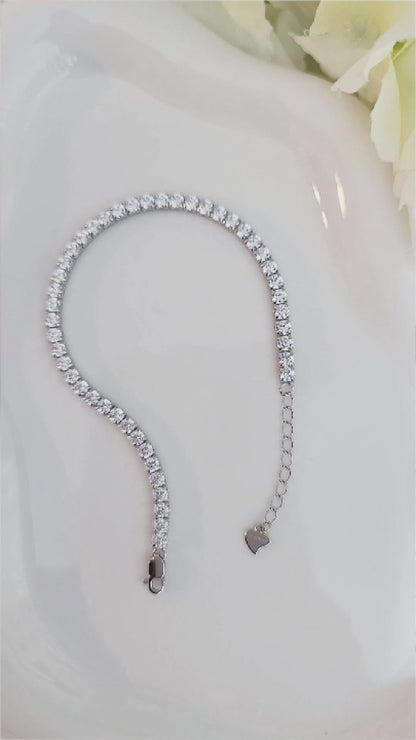 KATE 3MM CZ Diamond Pavé Tennis Bracelet