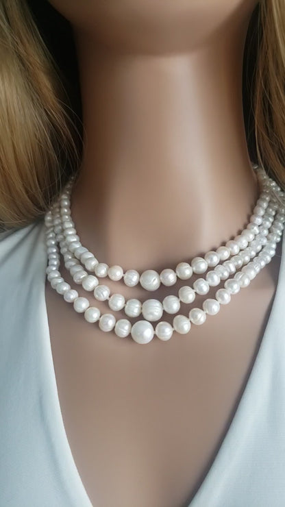 ELIZABETH Freshwater Pearl Wrap Necklace