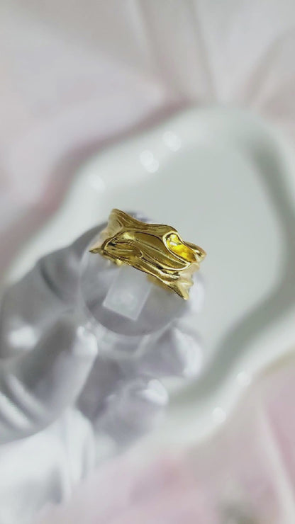 ROSA Adjustable Wide Wrap Band 18K Gold Over Sterling Silver