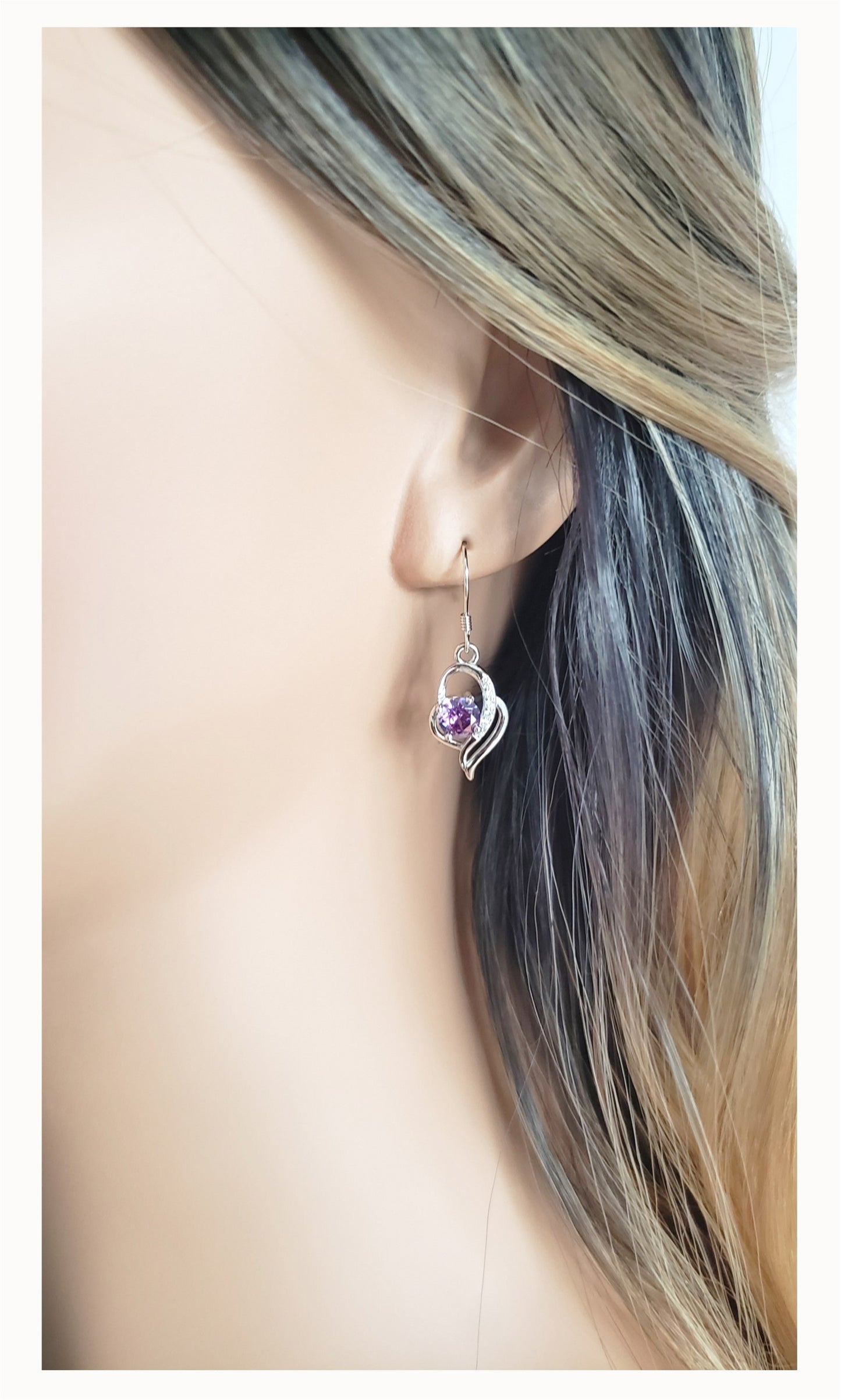 CHRISTELLE Royal Purple Dangle Earrings