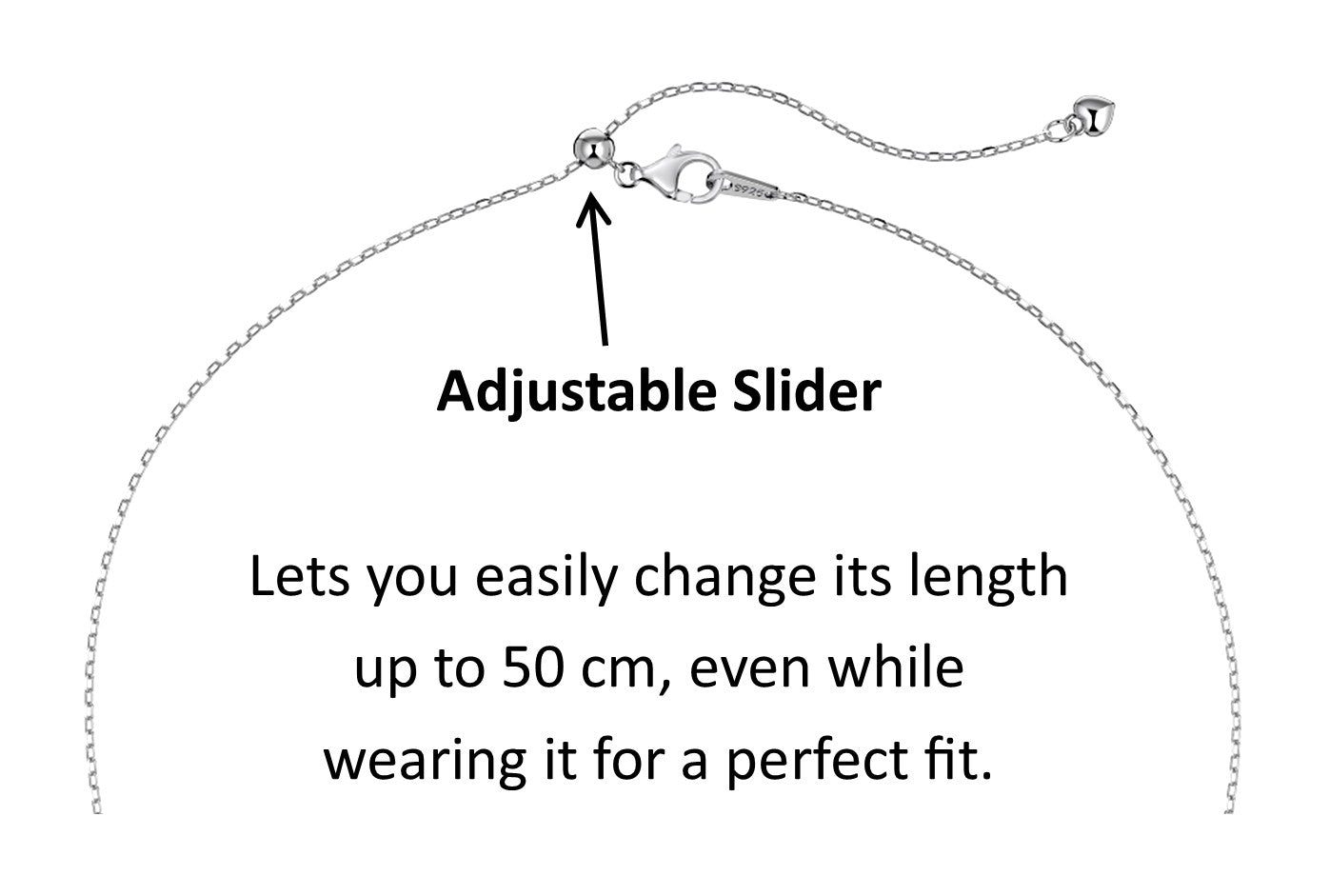 ANGELIQUE "I Am With You Always" Pave White CZ Diamond Simulant Double Heart Pendant Necklace